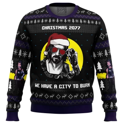 Christmas Cyberpunk 2077 Ugly Christmas Sweater