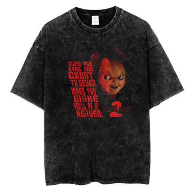 Chucky Close Your Eyes Child's Play 2 T-Shirt, Chucky T-Shirt, Halloween T-shirt