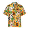 Corgi Lovers With Sunflower Hawaiian Shirt