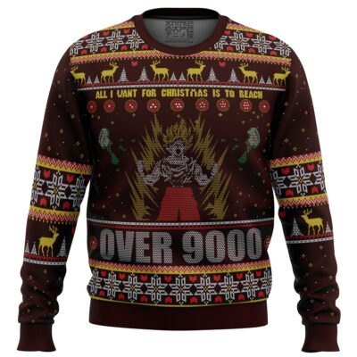 DBZ Goku Over 9000 DBZ Ugly Christmas Sweater