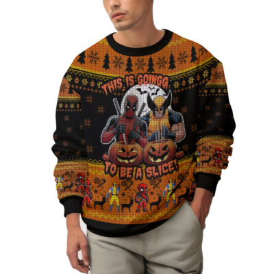 Deadpool Wolverine Halloween Ugly Sweater