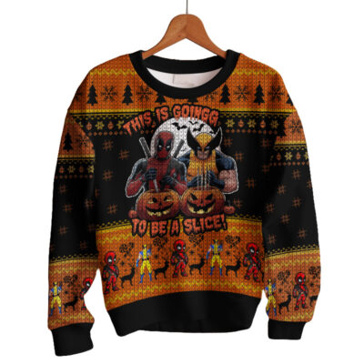 Deadpool Wolverine Halloween Ugly Sweater