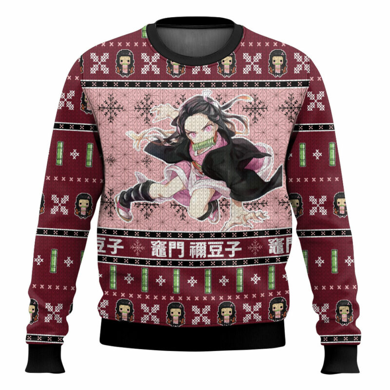 Nezuko Demon Slayer Ugly Christmas Sweater