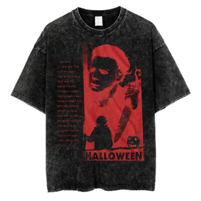 Devil's Eyes Negative Silhouette Michael Myers T-Shirt, Halloween Movie T-shirt, Halloween T-Shirt