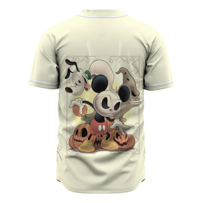 Mickey Mouse Cosplay Jack Skellington and Oogie Boogie Baseball Jersey, The Nightmare Before Christmas Baseball Jersey, Disney Halloween Baseball Jersey, Halloween Baseball Jersey