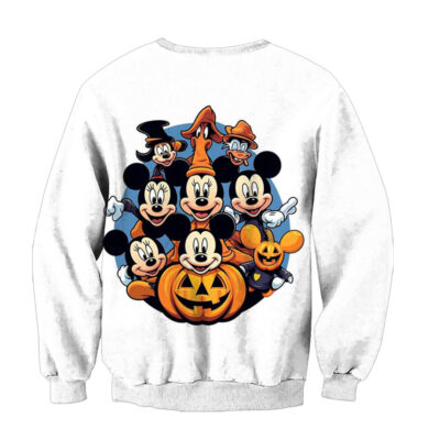 Mickey Mouse with Disney Land Halloween Sweatshirt, Disney Halloween Sweatshirt, Halloween Sweatshirt