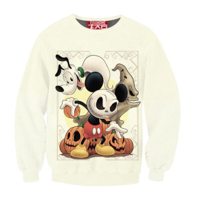 Mickey Mouse Cosplay Jack Skellington and Oogie Boogie Sweatshirt, The Nightmare Before Christmas Sweatshirt, Disney Halloween Sweatshirt, Halloween Sweatshirt