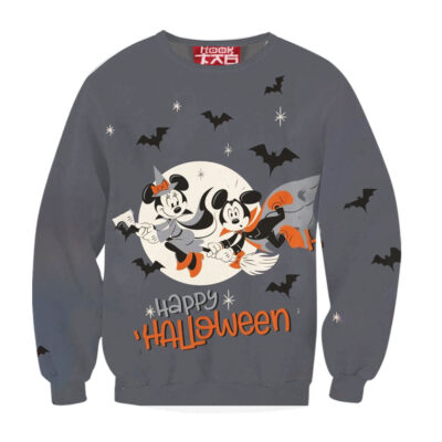 Mickey and Minnie Happy Halloween Sweatshirt, Disney Halloween Sweatshirt, Halloween Sweatshirt