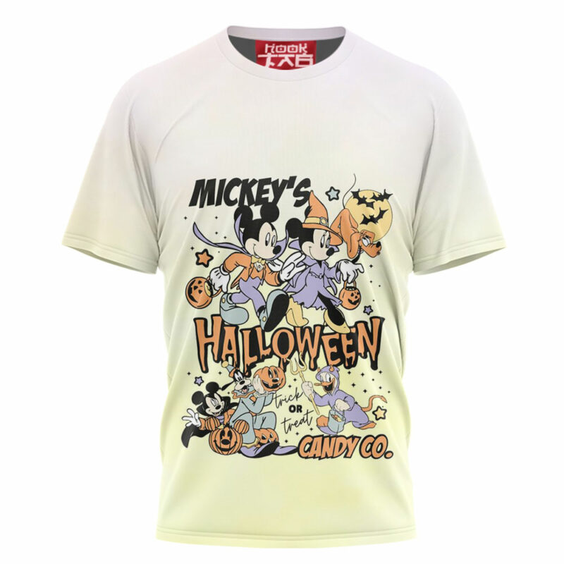 Mickey Mouse with Disney Land Halloween T-shirt, Disney Halloween T-shirt, Halloween T-shirt