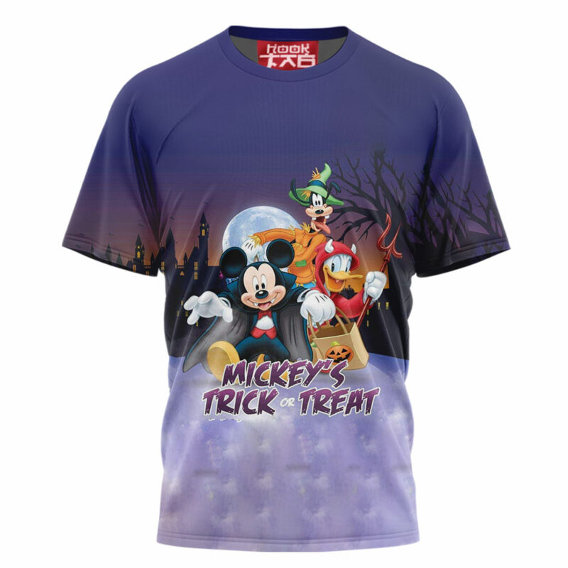 Mickey and Donald Duck Goofy Trick or Treat Halloween T-shirt, Disney Halloween T-shirt, Halloween T-shirt