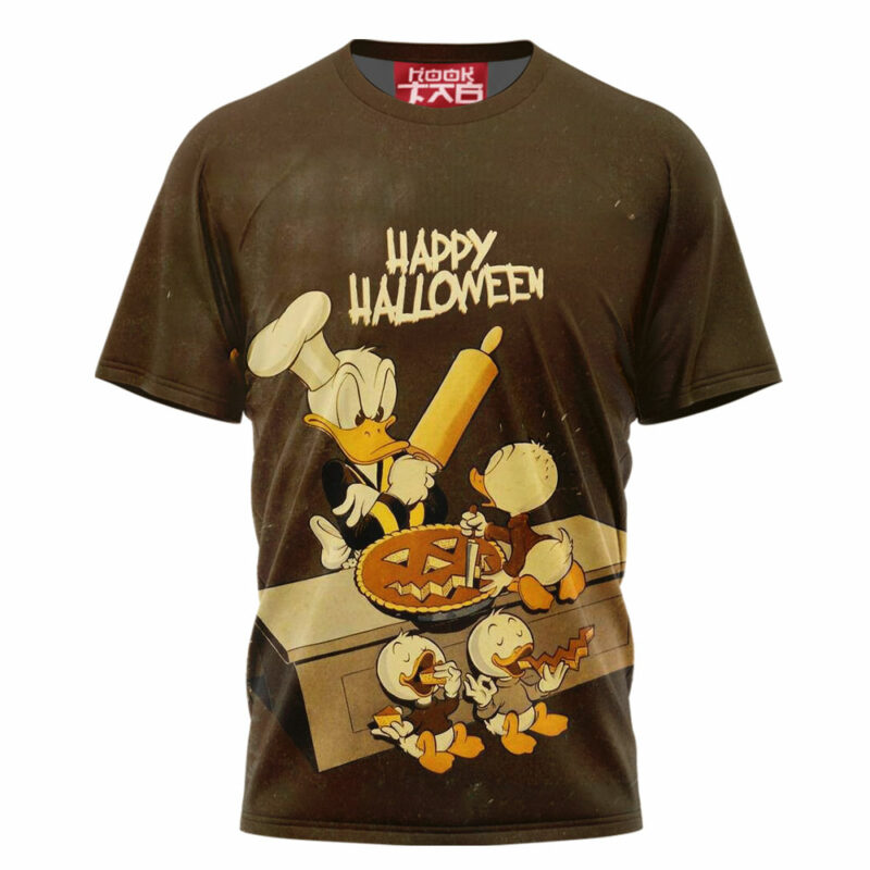 Donald Duck with Huey, Dewey, and Louie Happy Halloween T-shirt, Disney Halloween T-shirt, Halloween T-shirt