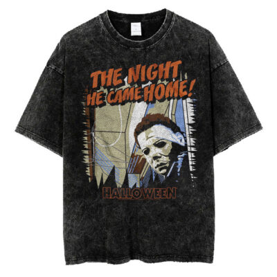 Distressed The Night He Came Home Michael Myers T-Shirt, Halloween Movie T-shirt,, Halloween T-shirt