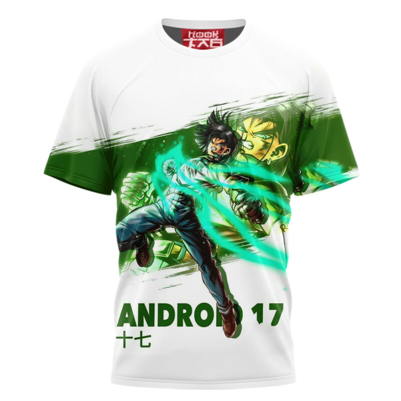 Android 17 T-shirt, Dragon Ball Z T-shirt