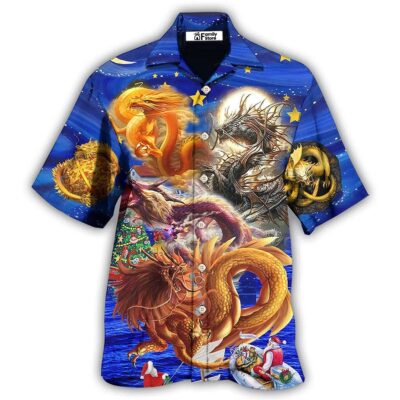 Dragon Christmas Enjoy The Night - Hawaiian Shirt