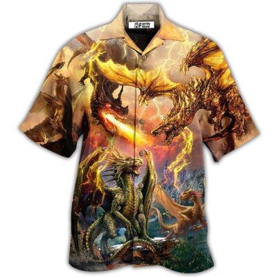 Dragon Fight To Defend The Territory - Hawaiian Shirt