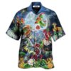 Dragon Flowers Love Life To The Moon - Hawaiian Shirt