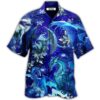 Dragon Merry Xmas Snow Love Blue Color - Hawaiian Shirt