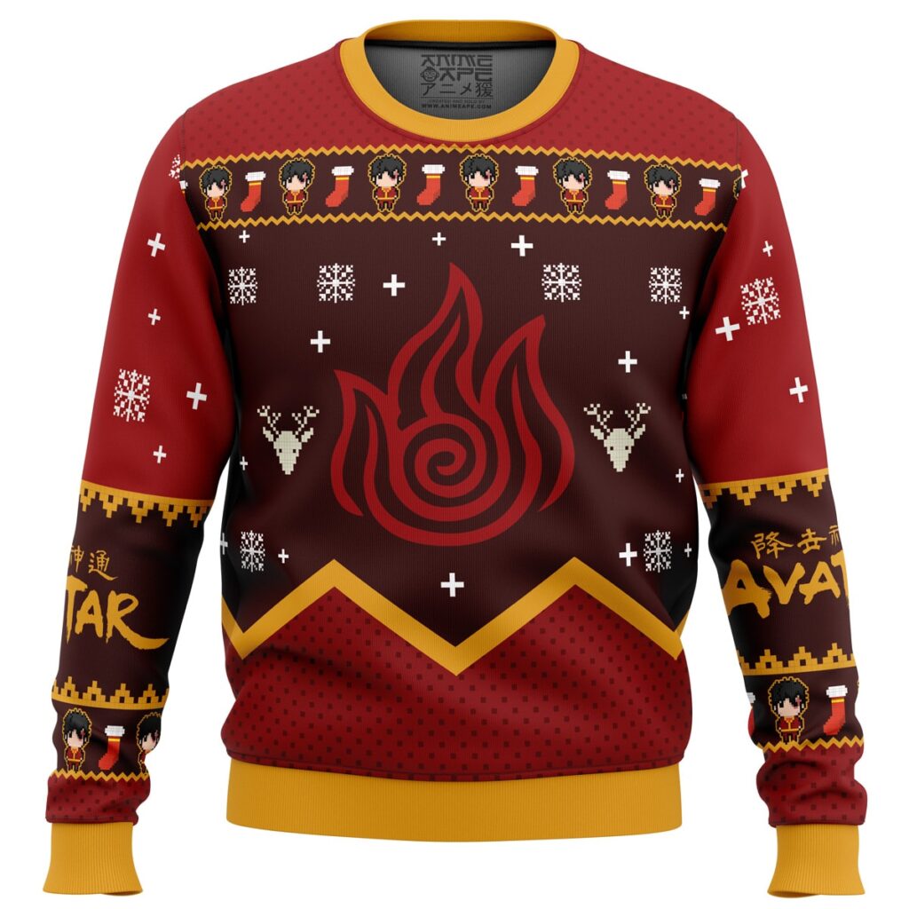 Firebenders Fire Nation Avatar Ugly Christmas Sweater