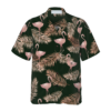 Flamingo Rose Gold Pattern Hawaiian Shirt