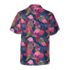 Flamingo With Palm Leaves Hawaiian Shirt