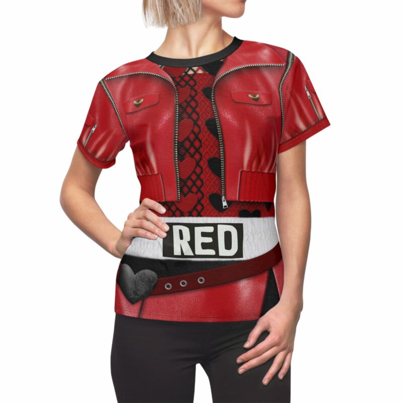 Red of Hearts Jacket Women's T-shirt, Descendants 4 The Rise Of Red Costume, Halloween Costume