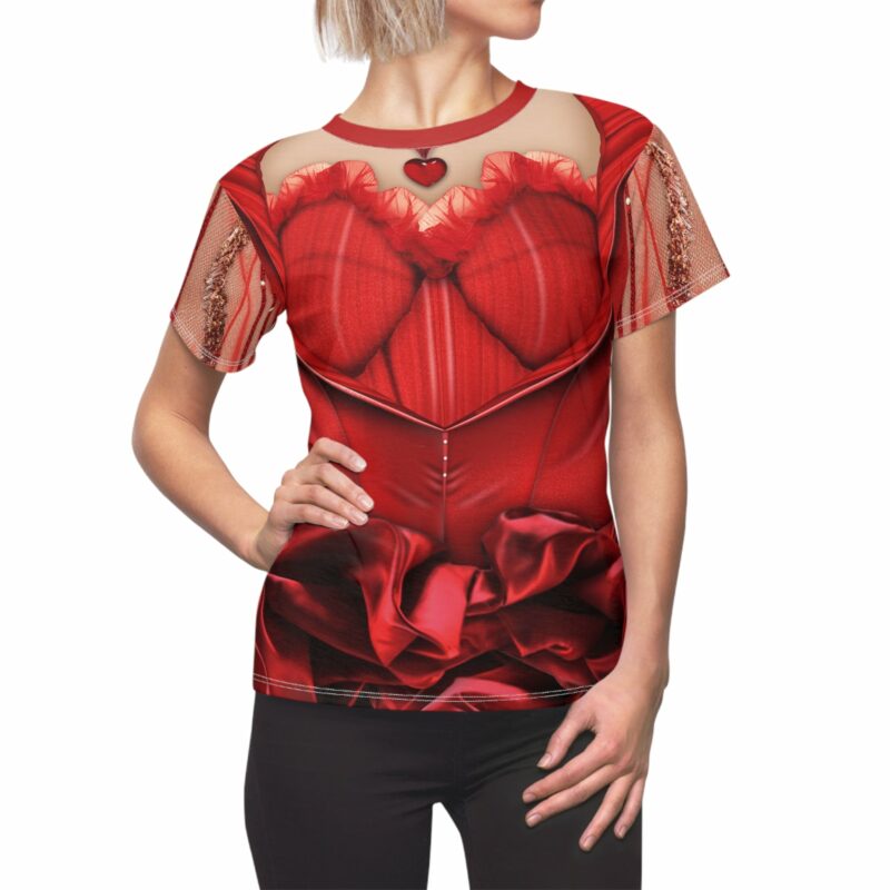 Queen of Hearts Women's T-shirt, Descendants 4 The Rise Of Red Costume, Halloween Costume