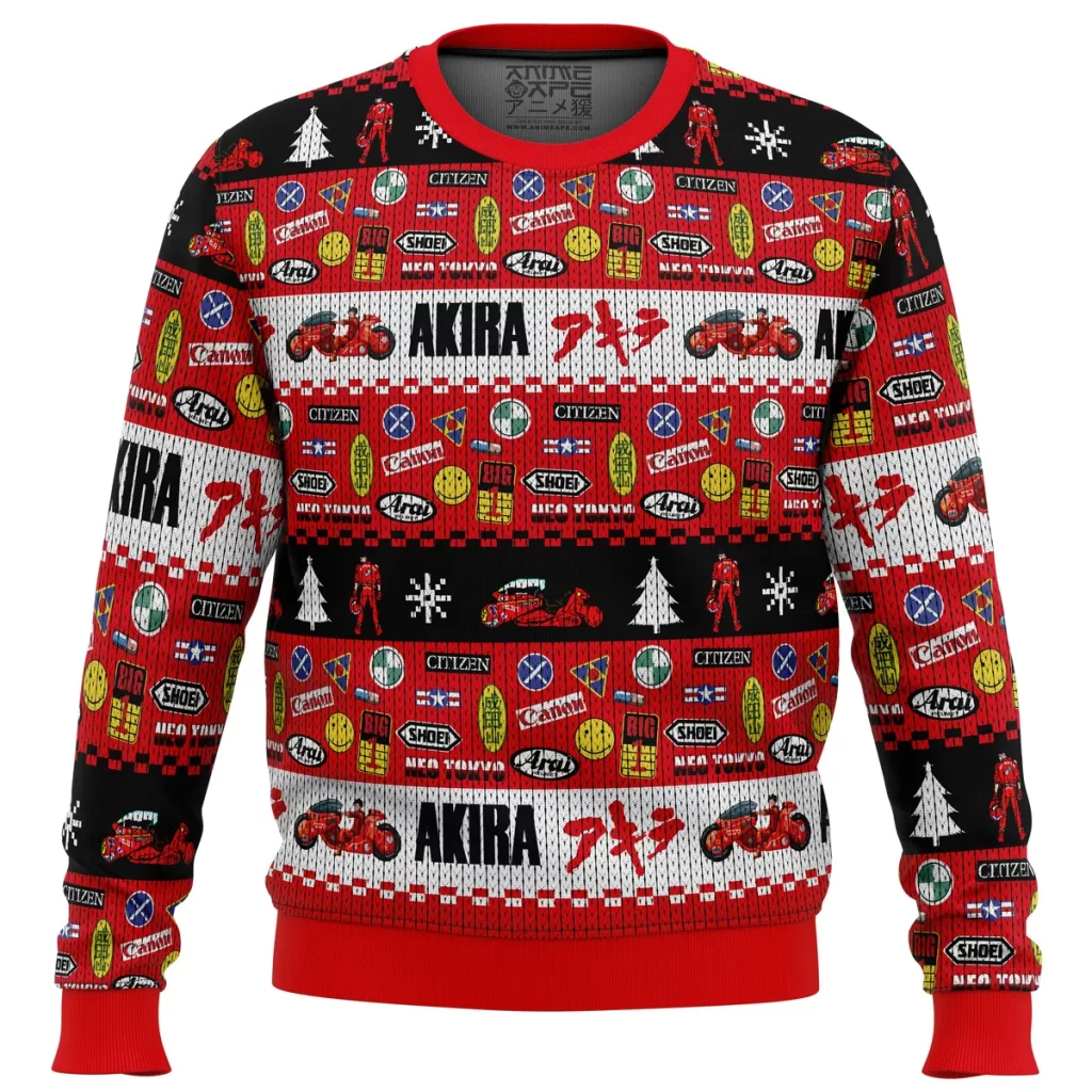 Akira Bike Decals Ugly Christmas Sweater