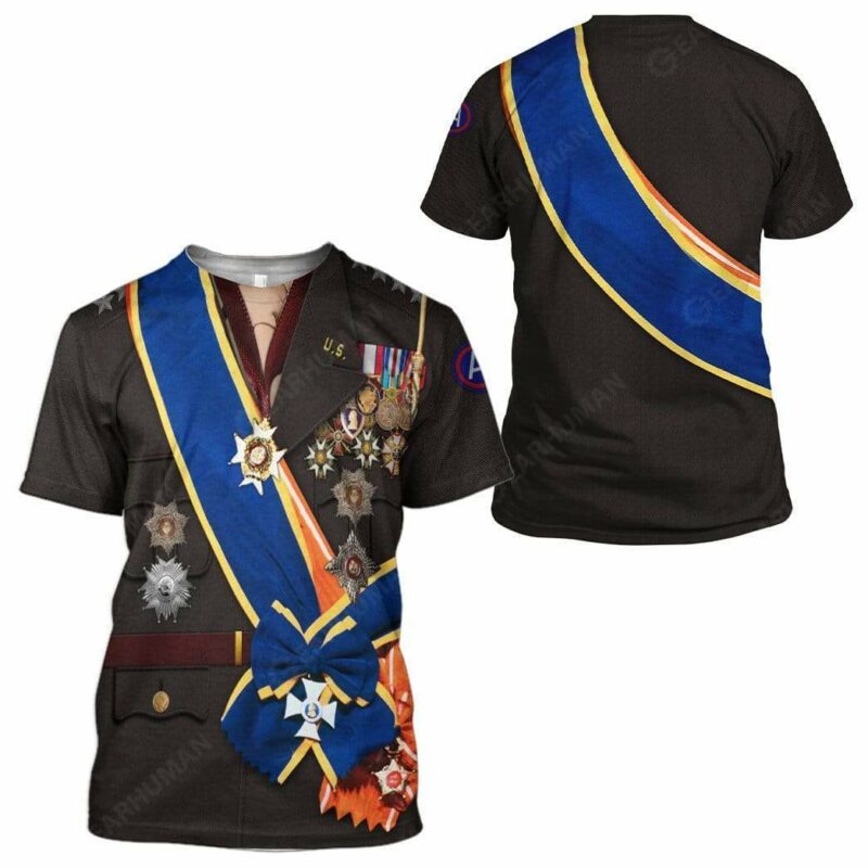 George Smith Patton Cosplay Costumes, Costume T-shirts For Men