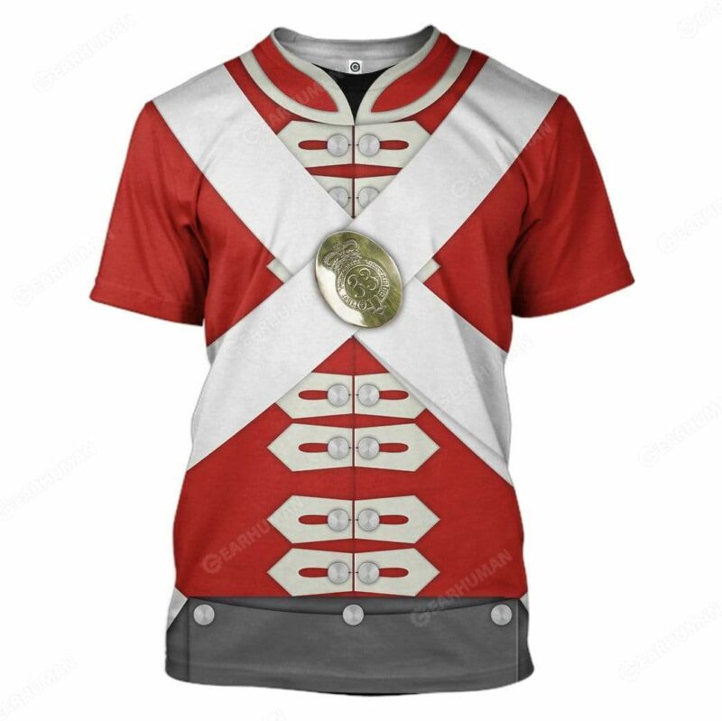 British Army Redcoats Cosplay Costumes, Costume T-shirts For Men