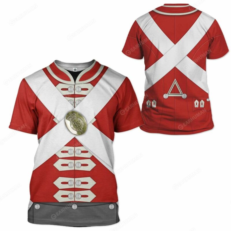 British Army Redcoats Cosplay Costumes, Costume T-shirts For Men