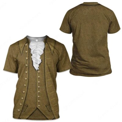 John Adams Cosplay Costumes, Costume T-shirts For Men