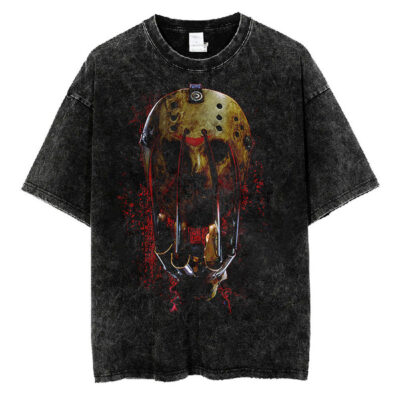 Glove And Mask Freddy vs. Jason T-Shirt, A Nightmare on Elm Street T-shirt, Friday the 13th T-shirt, Halloween T-shirt