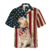 Golden Retriever American Flag Hawaiian Shirt