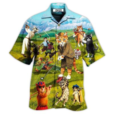 Golf Cats That What I Do I Play Golf And I Know Thing - Hawaiian Shirt