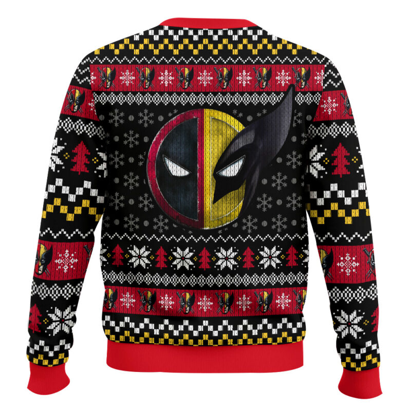 Deadpool X Wolverine Ugly Christmas Sweater