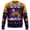 Half of You Are On The Naughty List Thanos Marvel Ugly Christmas Sweater