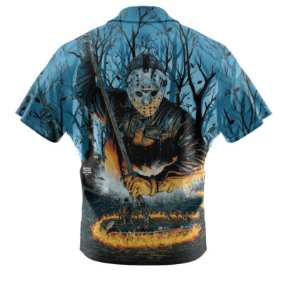 Jason Voorhees Hawaiian Shirt, Friday the 13th Hawaiian Shirt, Halloween Hawaiian Shirt