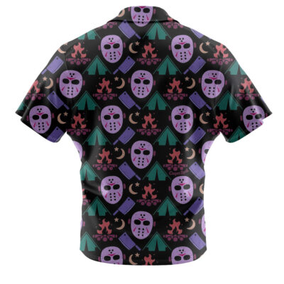 Jason Voorhees Face Hawaiian Shirt, Halloween Hawaiian Shirt