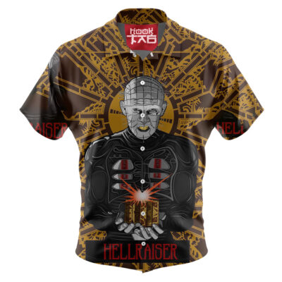 Pinhead Hawaiian Shirt, Hellraiser Hawaiian Shirt, Halloween Hawaiian Shirt