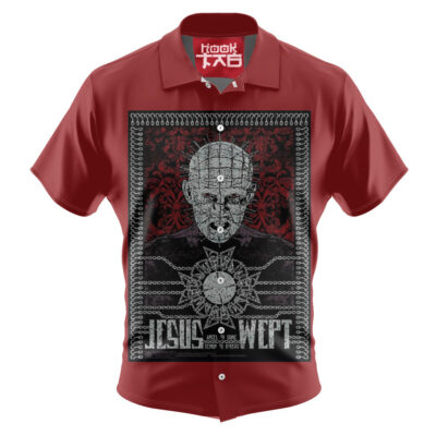 Pinhead Hawaiian Shirt, Hellraiser Hawaiian Shirt, Halloween Hawaiian Shirt