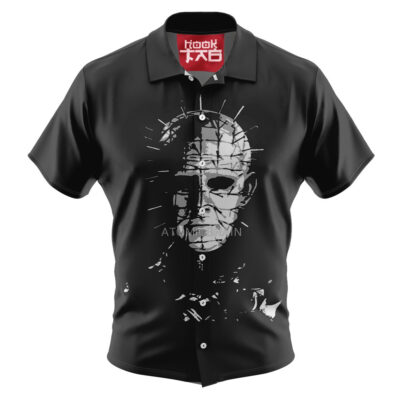 Pinhead Hawaiian Shirt, Hellraiser Hawaiian Shirt, Halloween Hawaiian Shirt