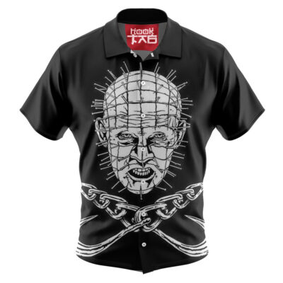 Pinhead Hawaiian Shirt, Hellraiser Hawaiian Shirt, Halloween Hawaiian Shirt