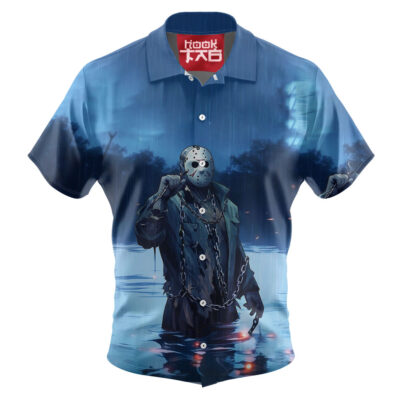 Jason Voorhees Hawaiian Shirt, Friday the 13th Hawaiian Shirt, Halloween Hawaiian Shirt