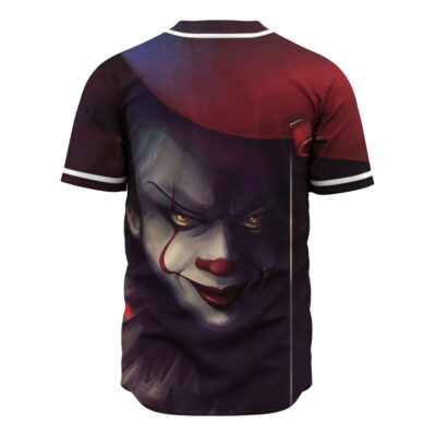 Pennywise Baseball Jersey, IT Baseball Jersey, Halloween Baseball Jersey