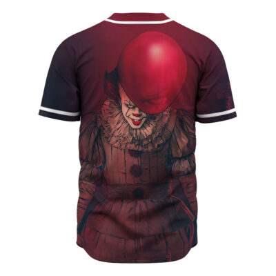 Pennywise Baseball Jersey, IT Baseball Jersey, Halloween Baseball Jersey