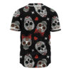 Skull And Bones Baseball Jersey, Halloween Baseball Jersey