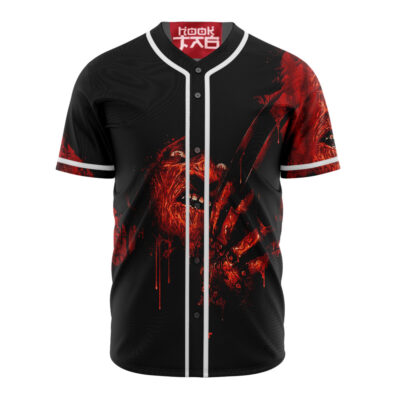 Freddy Krueger Baseball Jersey, A Nightmare on Elm Street Baseball Jersey, Halloween Baseball Jersey