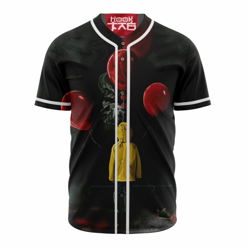 Pennywise Baseball Jersey, IT Baseball Jersey, Halloween Baseball Jersey