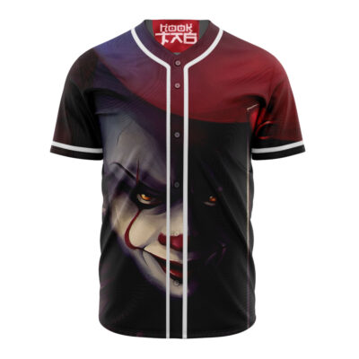 Pennywise Baseball Jersey, IT Baseball Jersey, Halloween Baseball Jersey