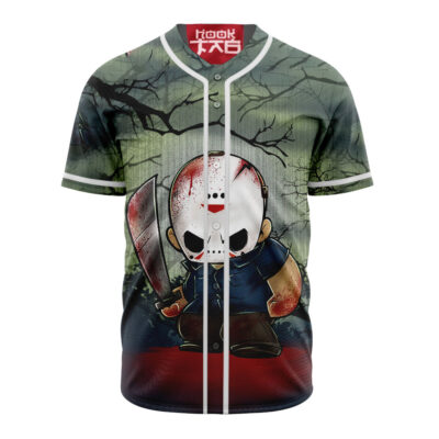 Jason Voorhees Baseball Jersey, Friday the 13th Baseball Jersey, Halloween Baseball Jersey